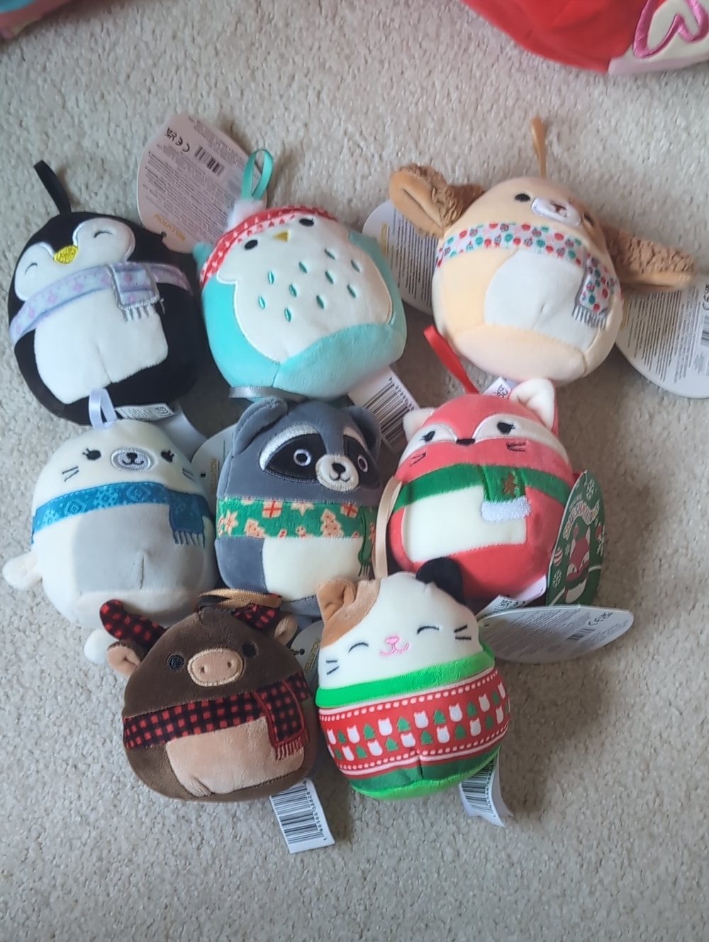 Holiday Squishmallows Plush Lot - Assorted Animal Characters